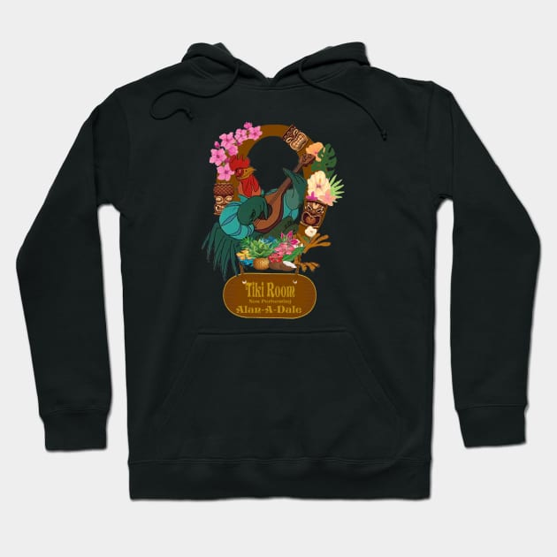 Tiki Room Rooster Hoodie by magicmirror